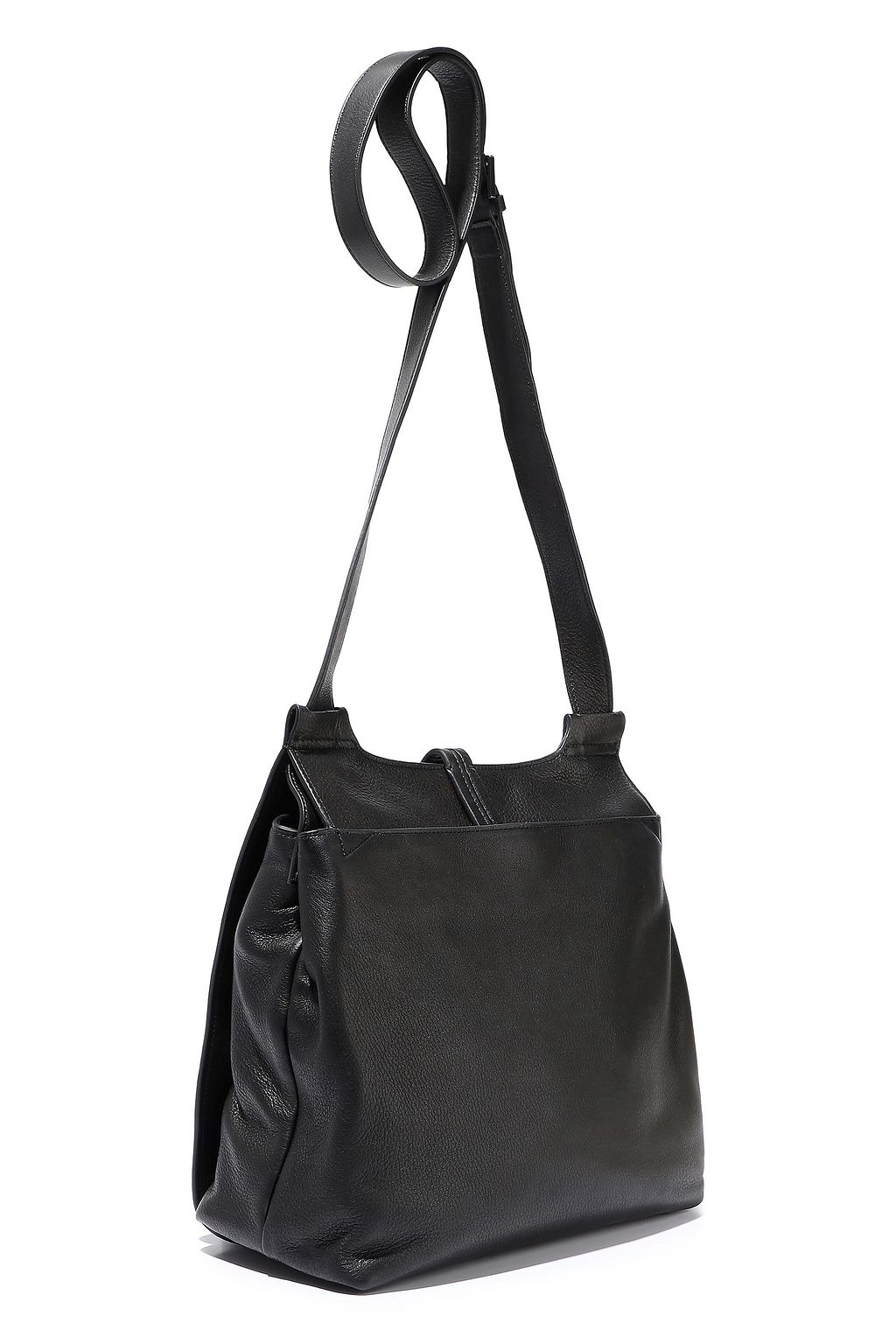HALSTON Christie tasseled pebbled-leather shoulder bag