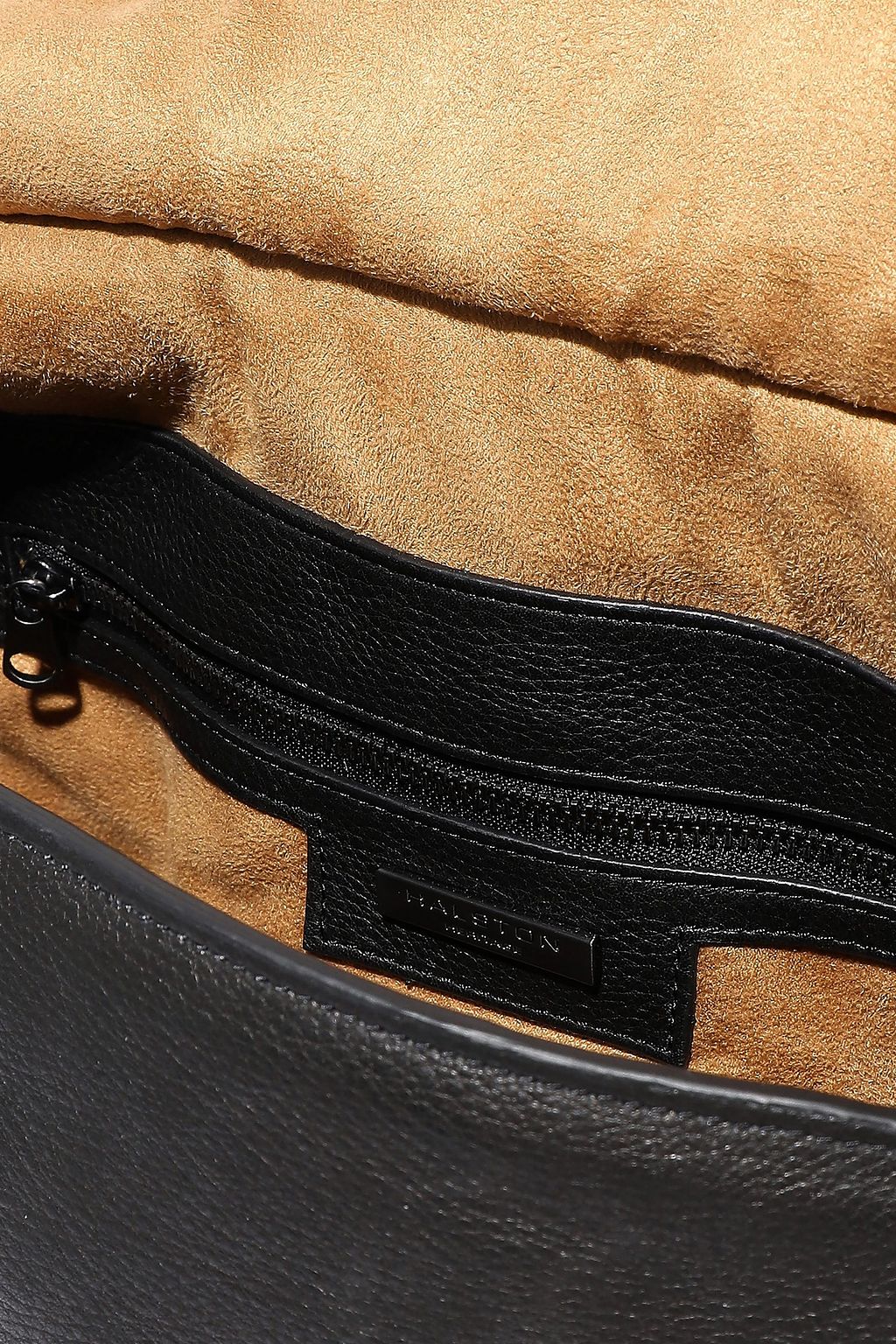 HALSTON Christie tasseled pebbled-leather shoulder bag