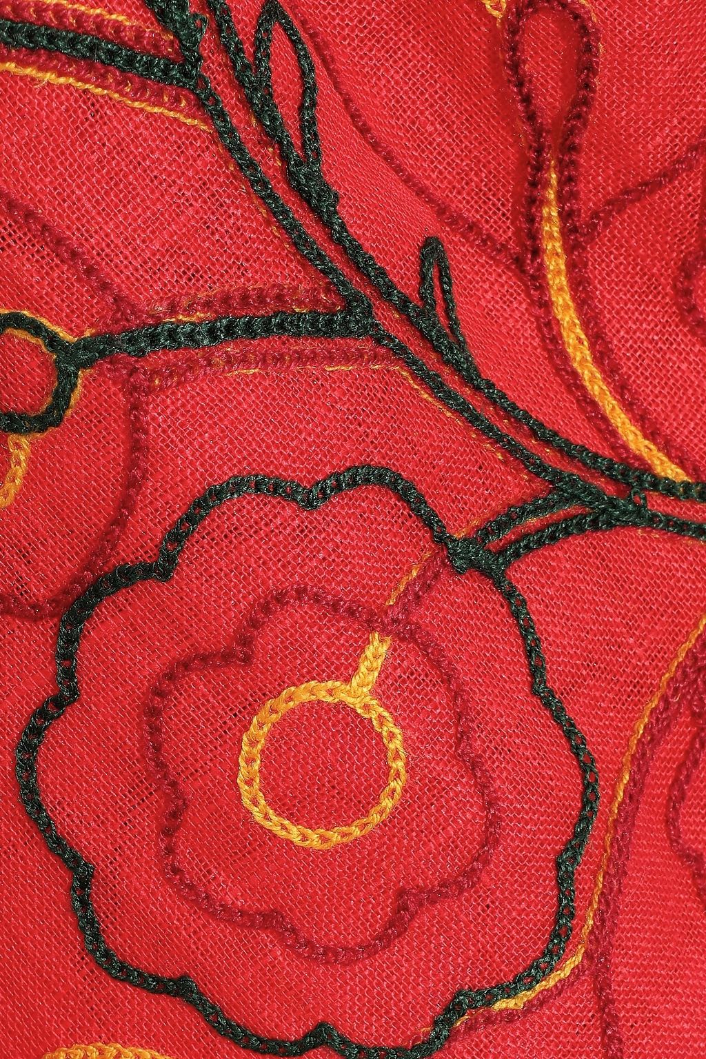 MARCH11 Lily embroidered linen-gauze top