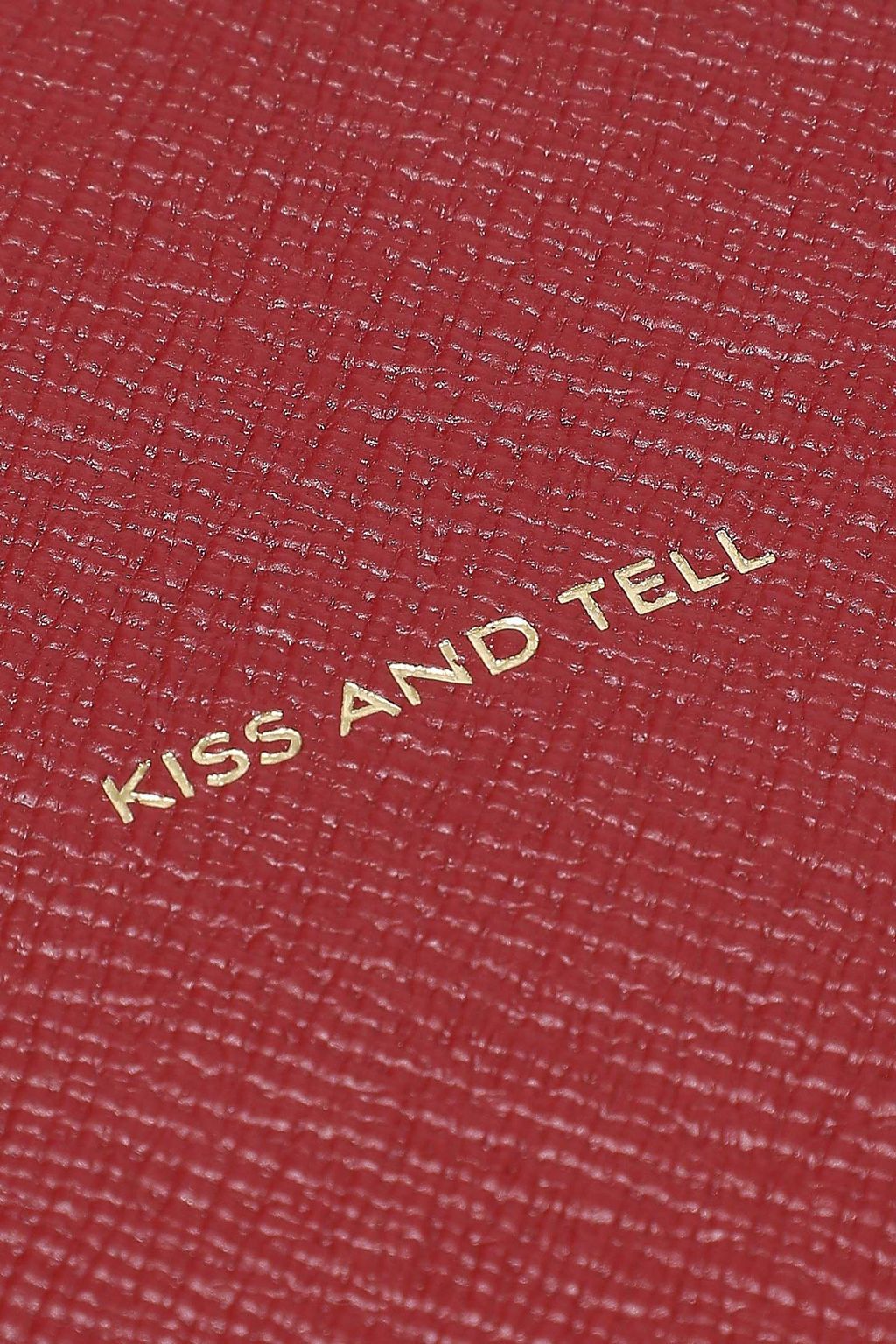 SMYTHSON Wafer Kiss and Tell textured-leather notebook