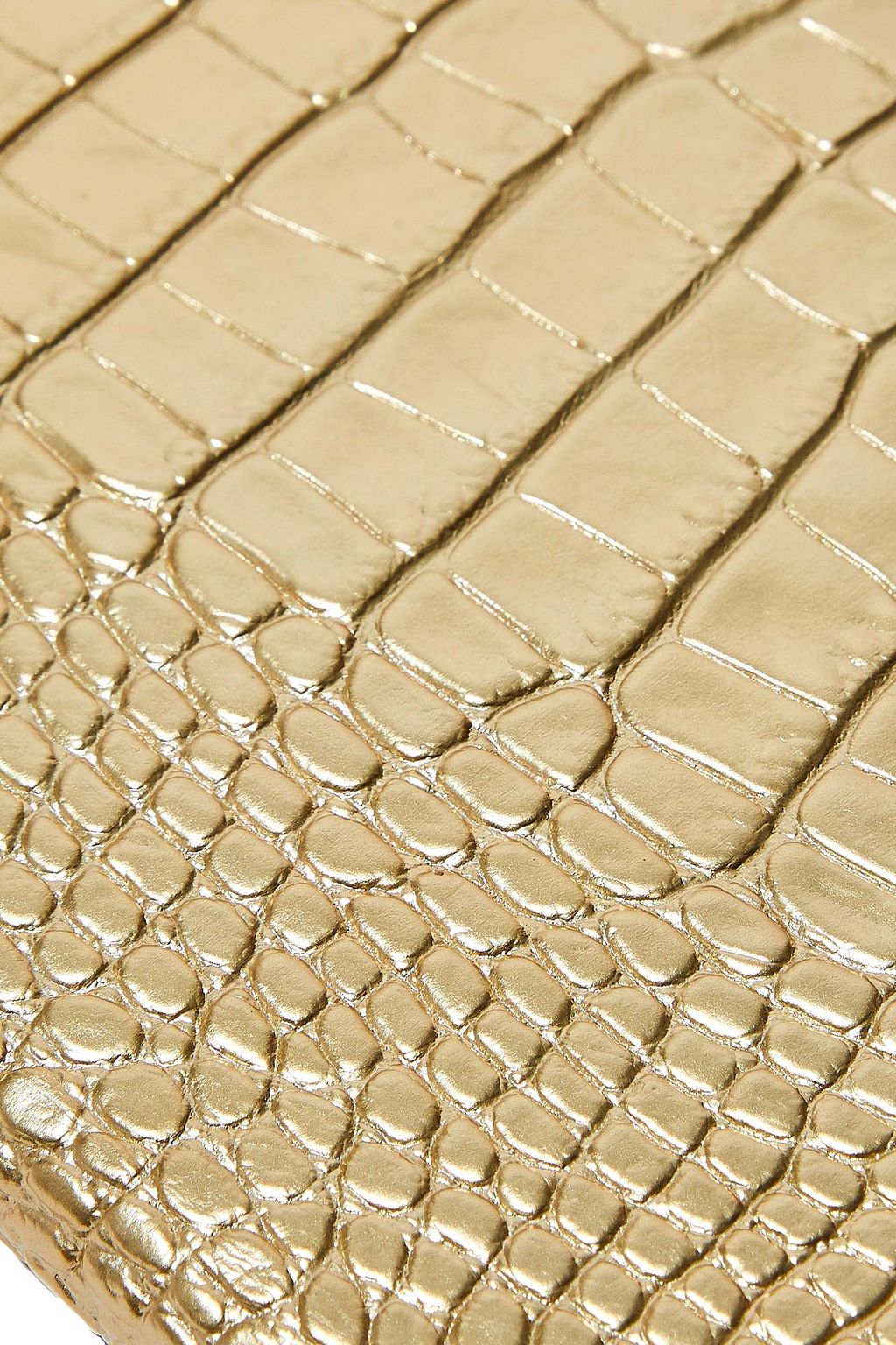 SMYTHSON Soho Notizbuch aus Metallic-Leder mit Krokodileffekt