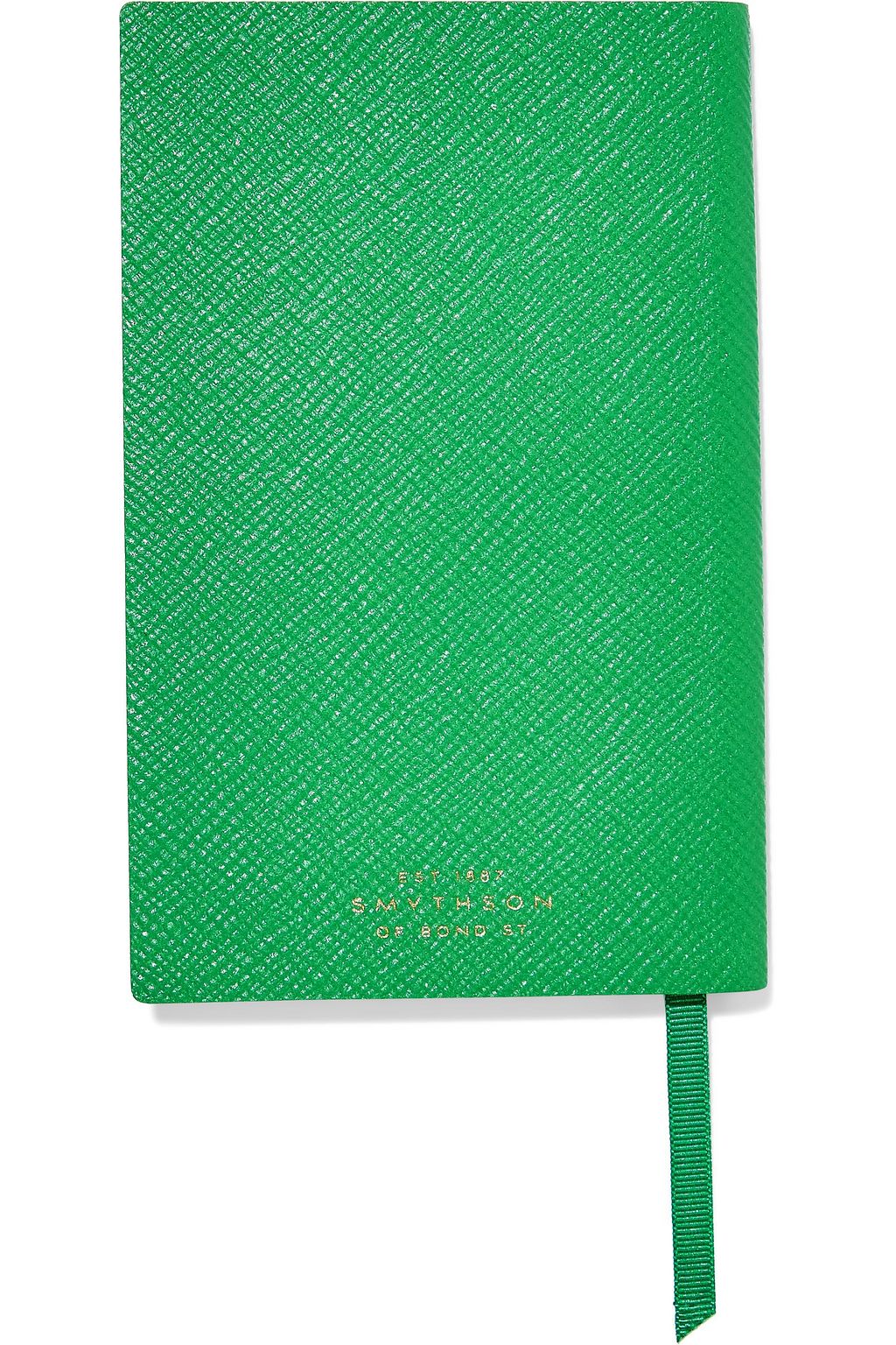 SMYTHSON Panama Consistently Inconsistent textured-leather notebook