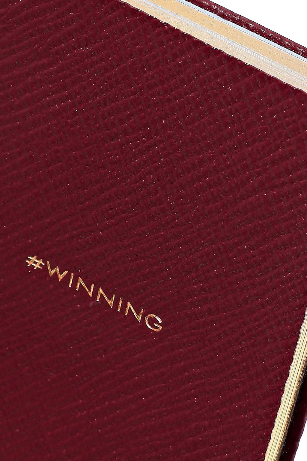 SMYTHSON Wafer #Winning textured-leather notebook