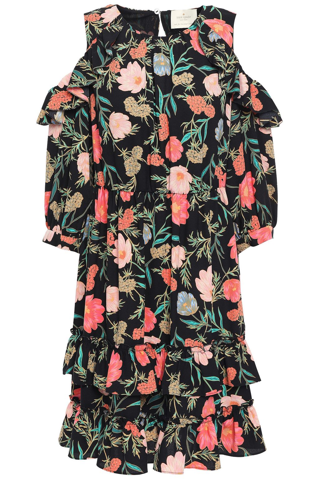 kate spade cold shoulder crepe dress