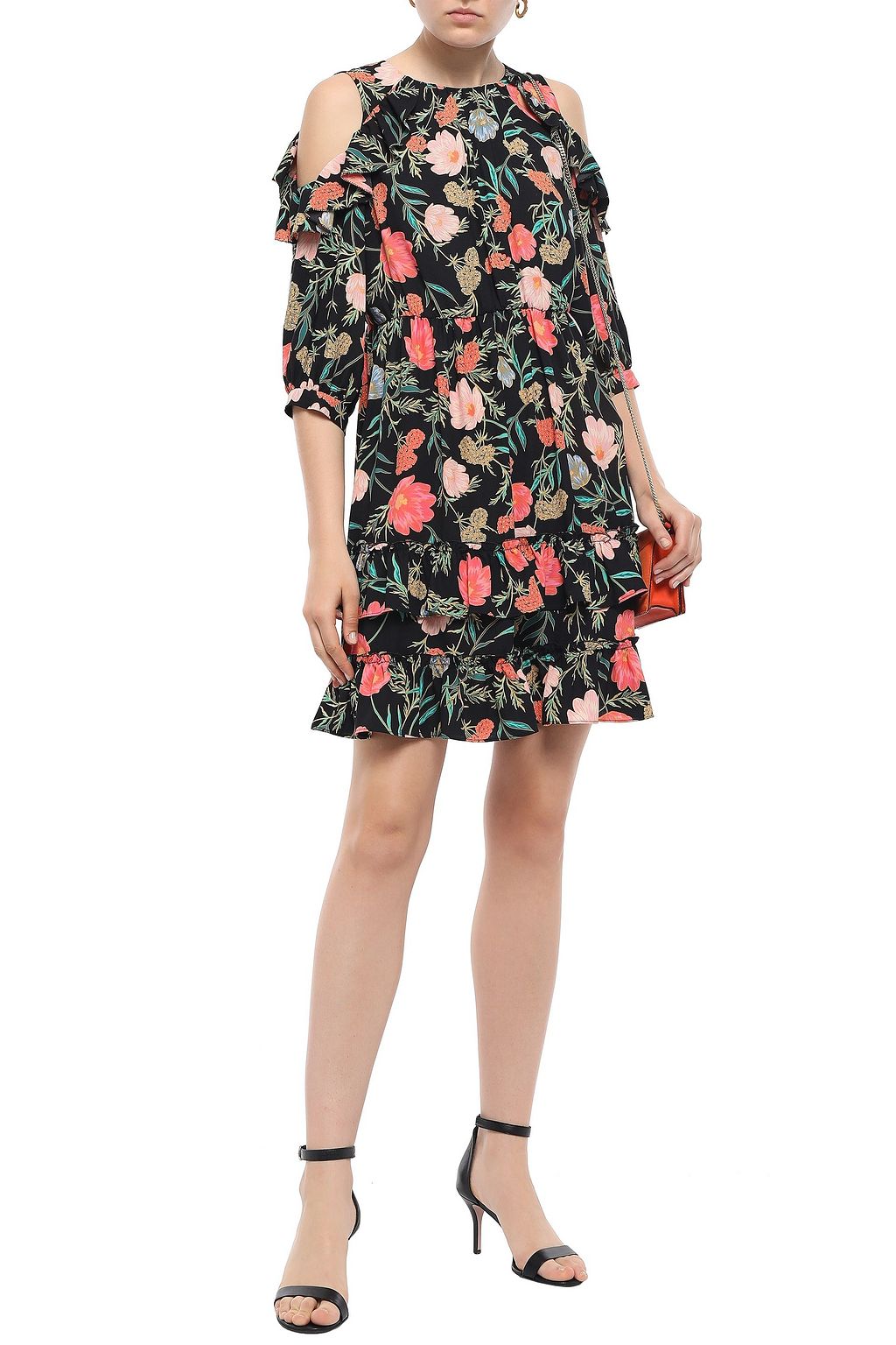 kate spade cold shoulder crepe dress