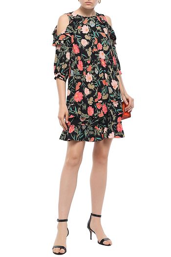 kate spade cold shoulder crepe dress