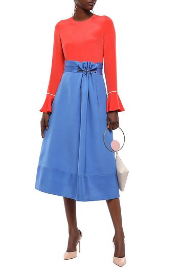 Fabulous Roksanda Pencil Skirt UK10 Orange & blue Coquette AM013