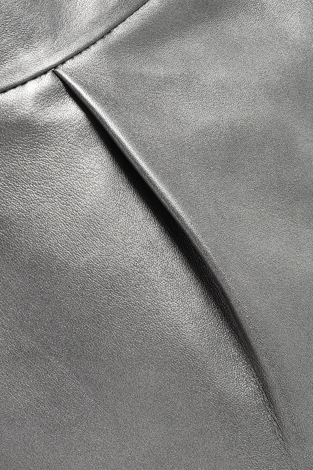 STAND STUDIO Picasso metallic leather slim-leg pants