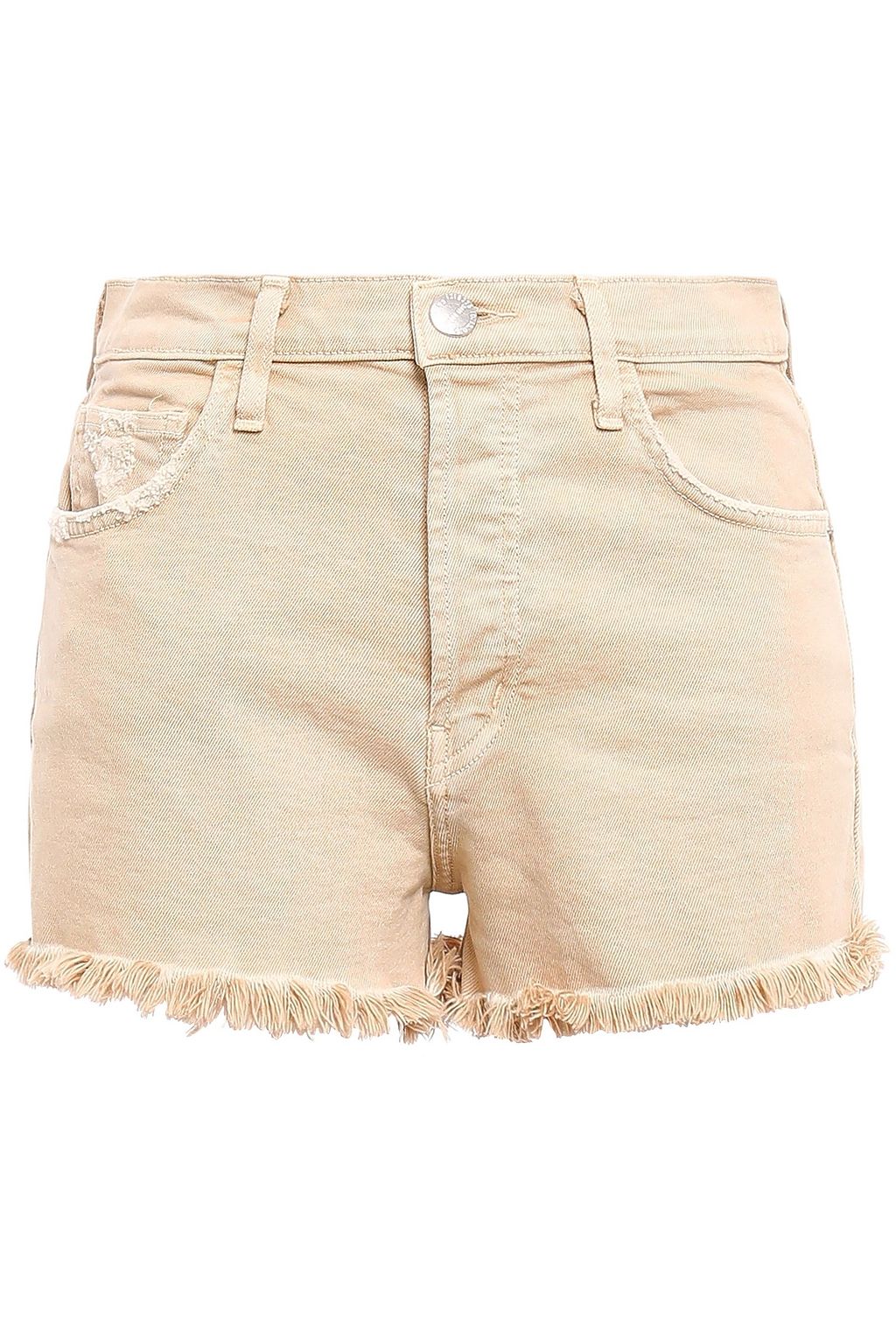 beige denim shorts