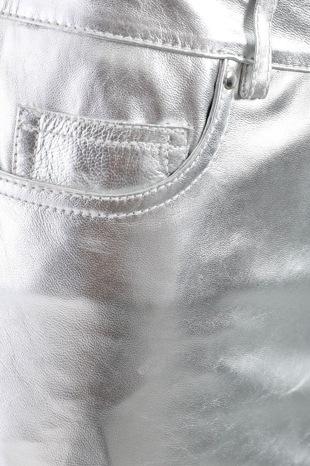 STAND STUDIO Metallic leather mini skirt