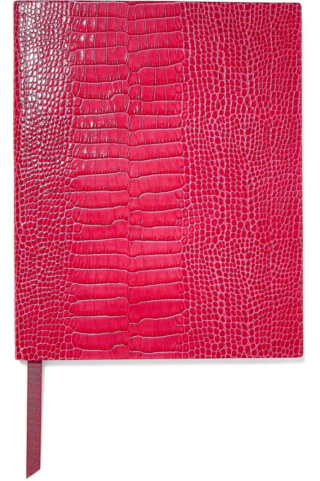 SMYTHSON Mara croc-effect leather notebook
