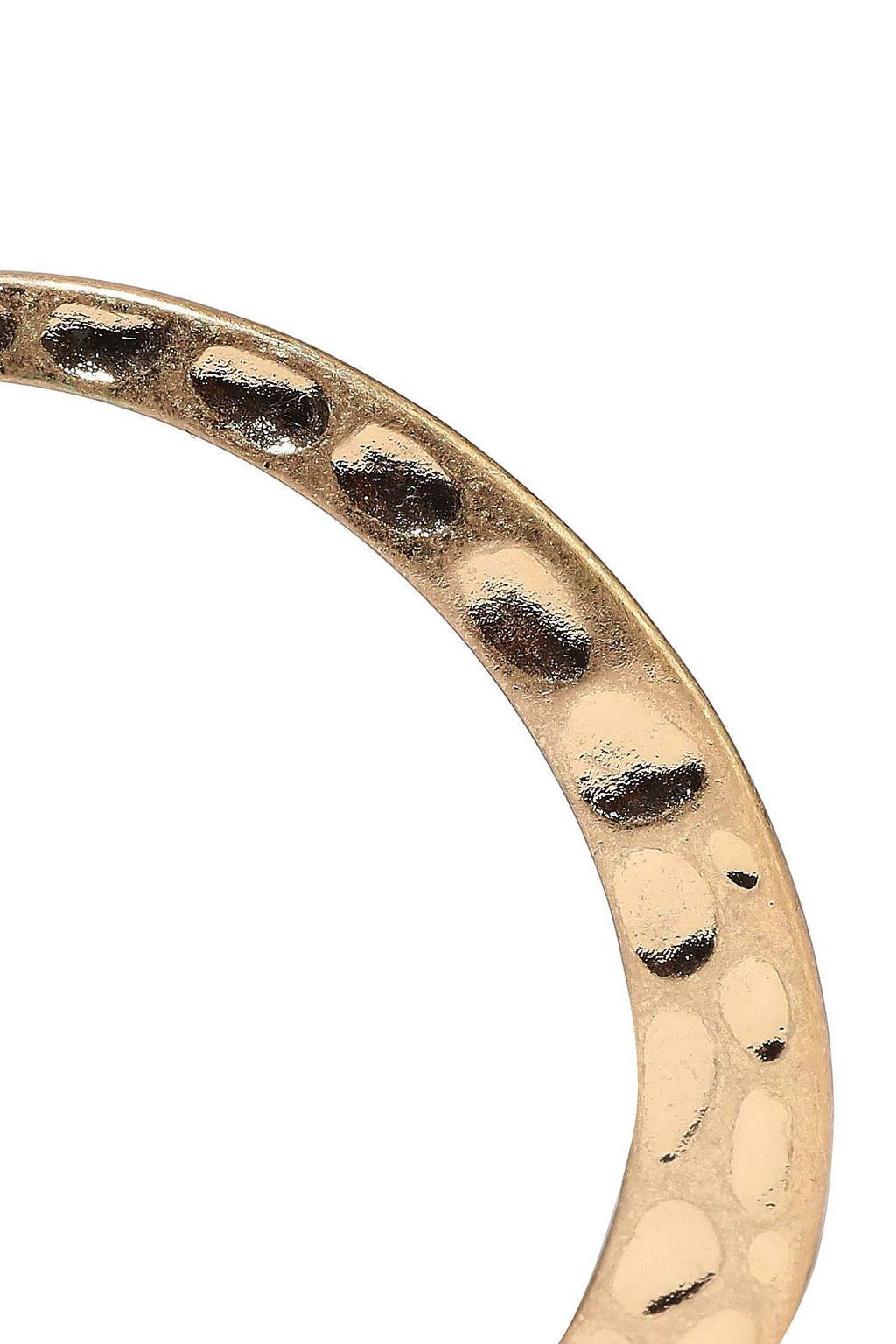 KENNETH JAY LANE Hammered gold-tone earrings