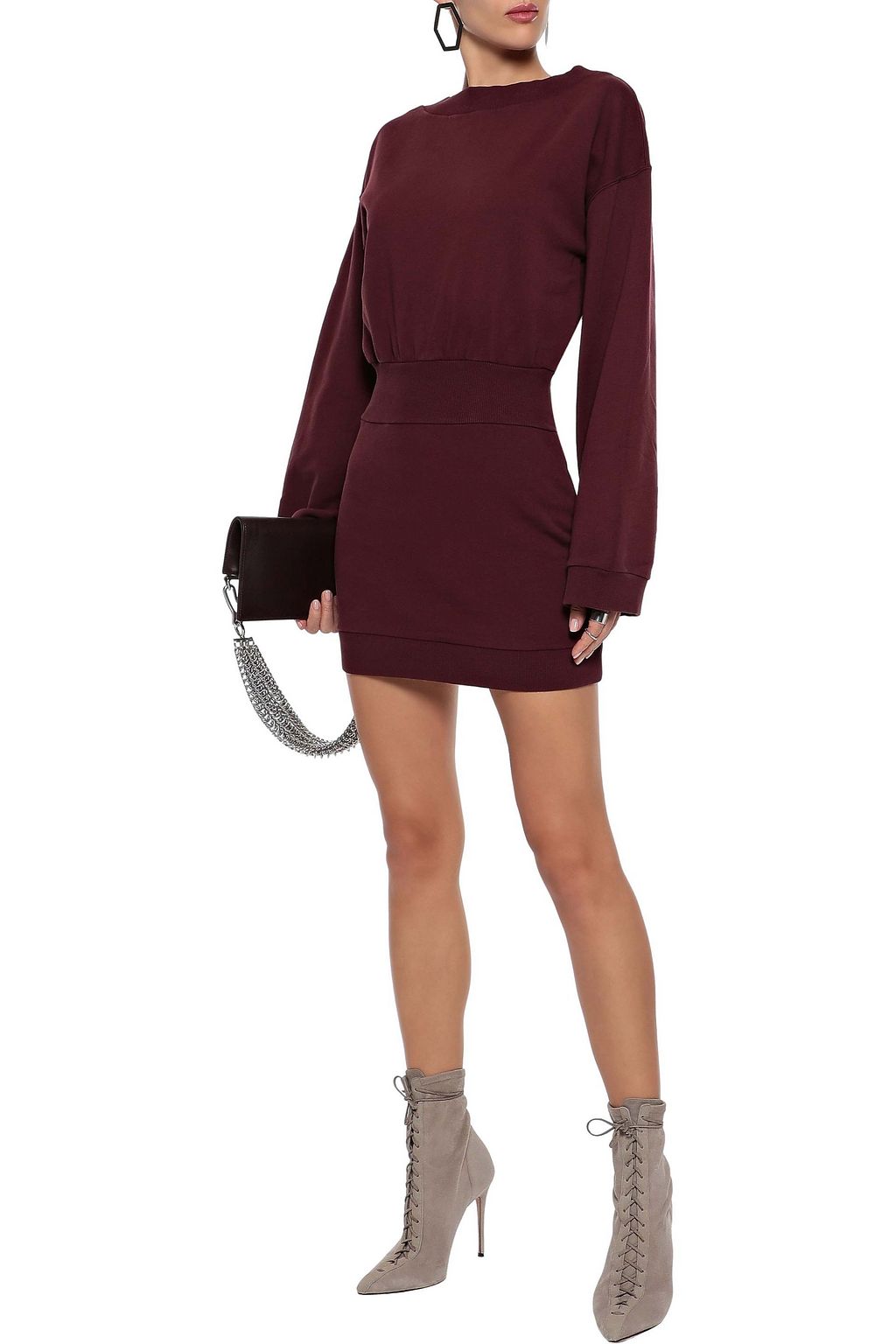 FAITH CONNEXION French cotton-terry mini dress