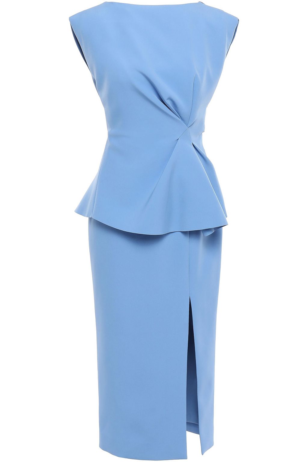 light blue peplum dress