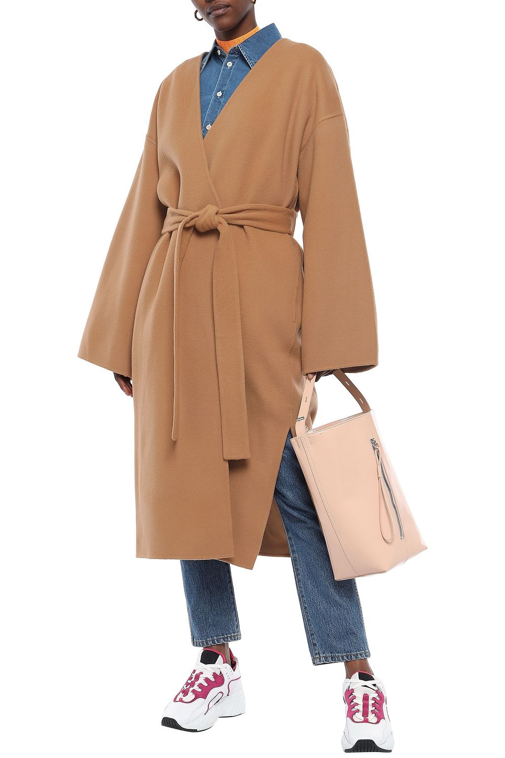 ACNE STUDIOS Belted wool and cashmere-blend felt coat