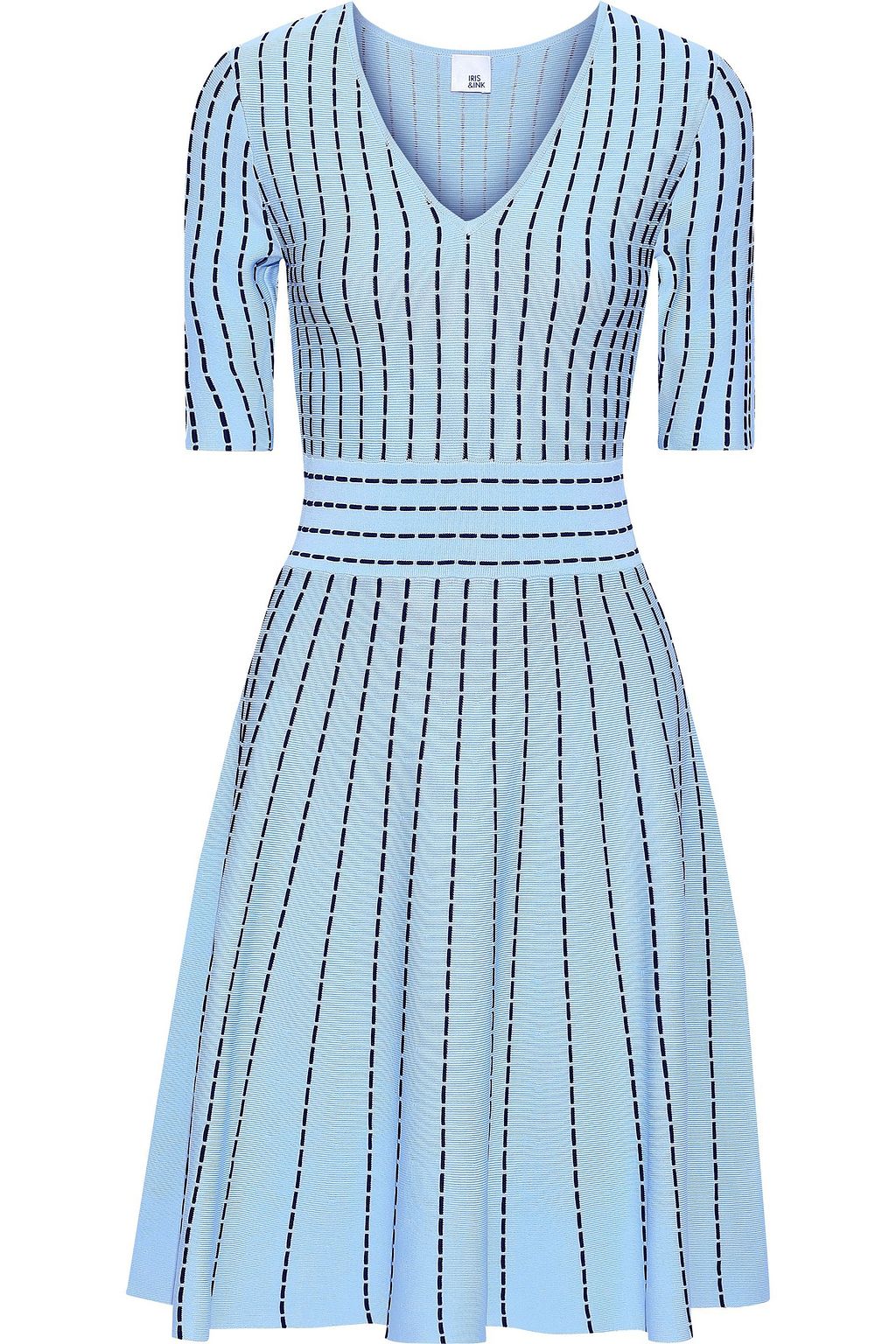 light blue knit dress