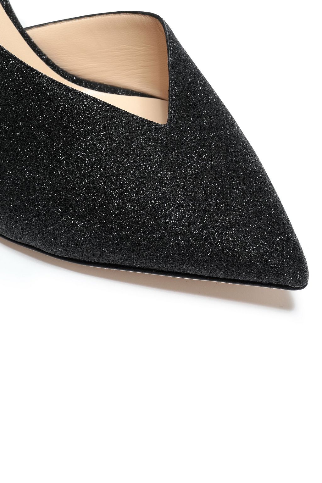JIMMY CHOO Glittered leather pumps