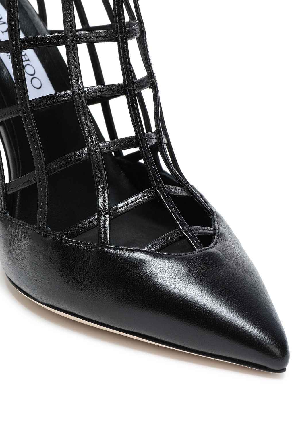 JIMMY CHOO Sheldon 100 caged leather ankle boots