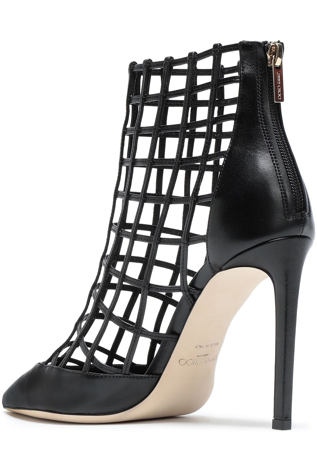 JIMMY CHOO Sheldon 100 caged leather ankle boots