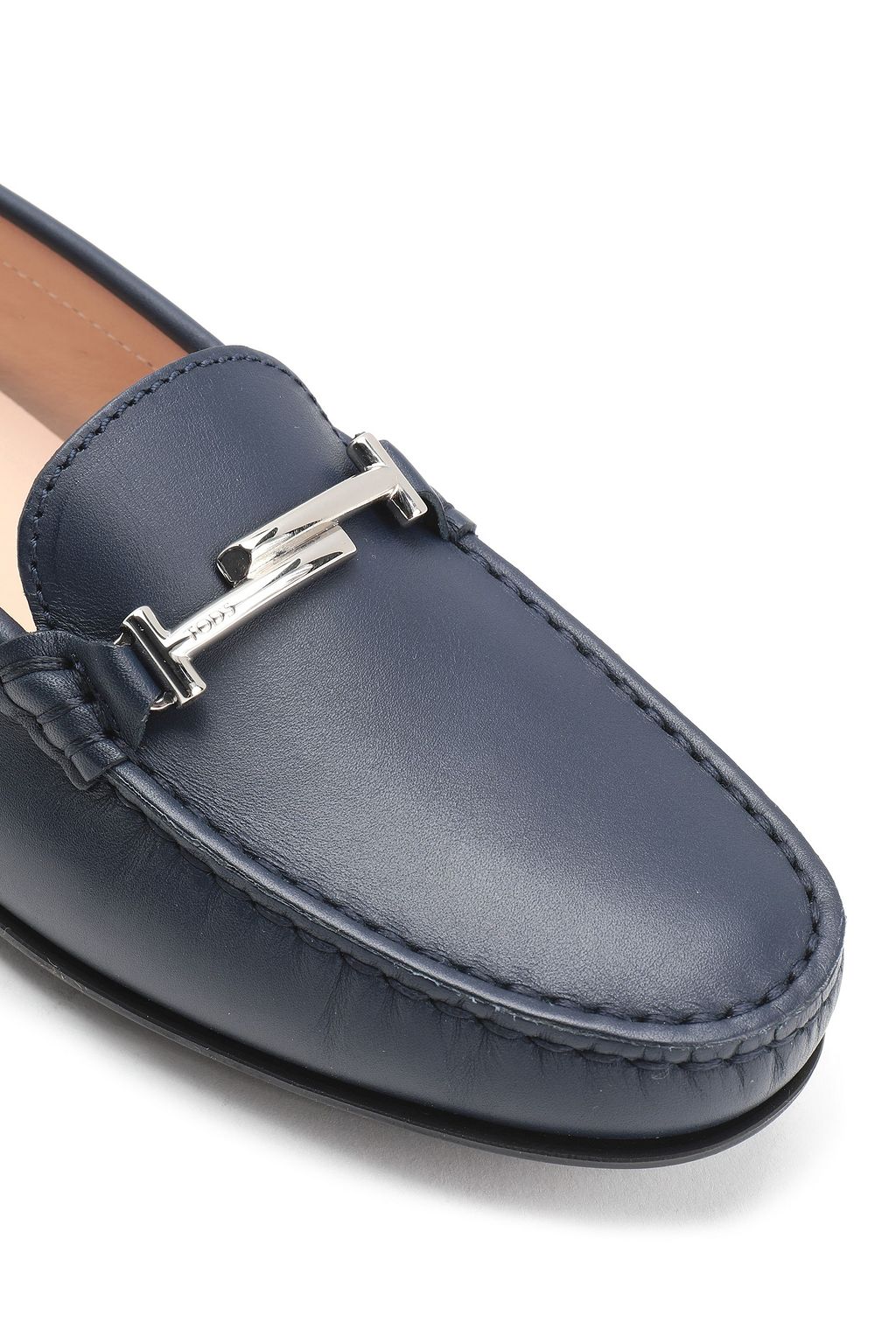 TOD'S Embellished leather moccasins