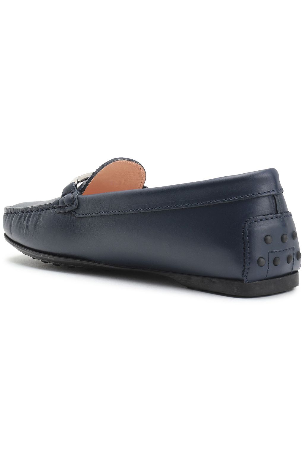 TOD'S Embellished leather moccasins