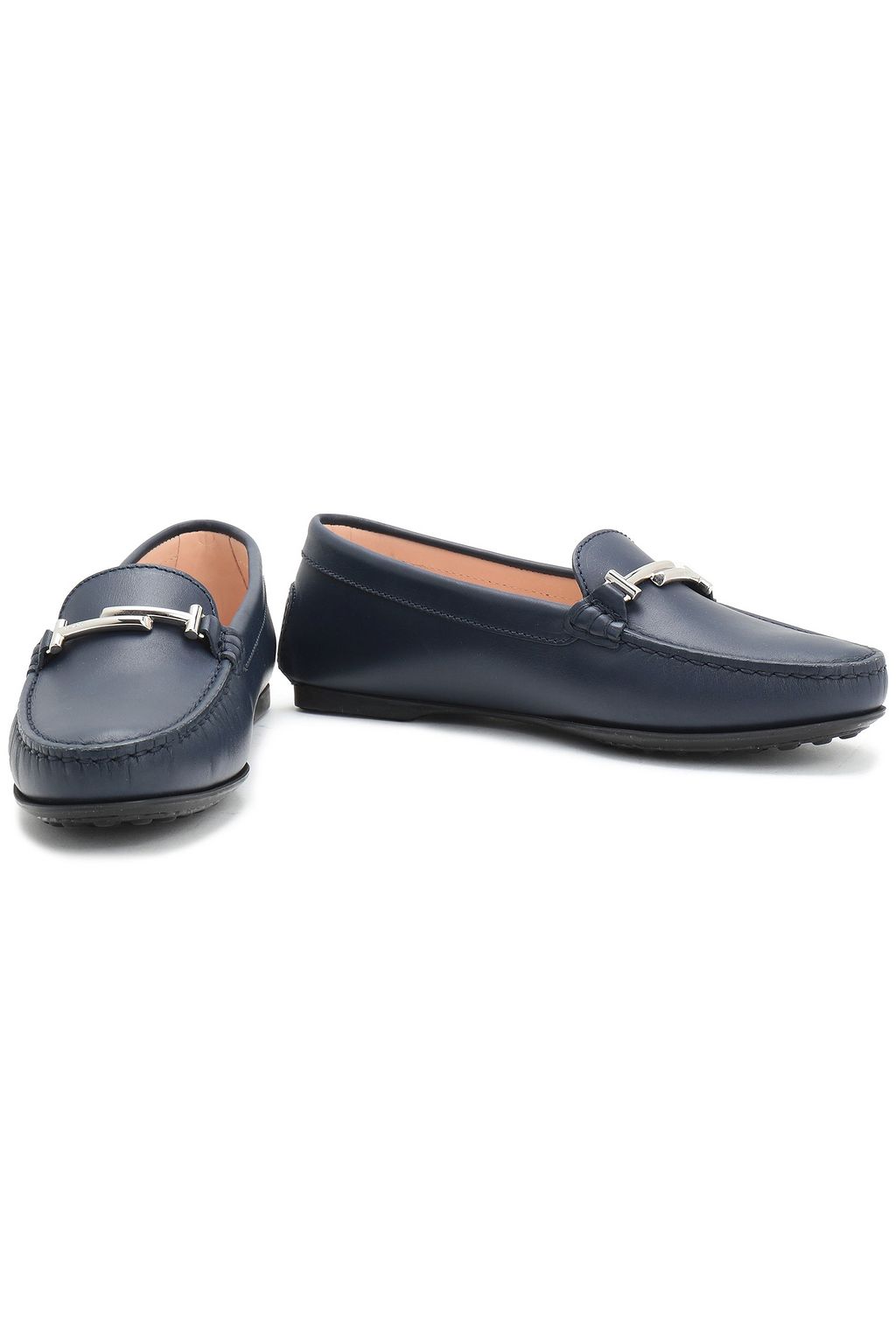 TOD'S Embellished leather moccasins