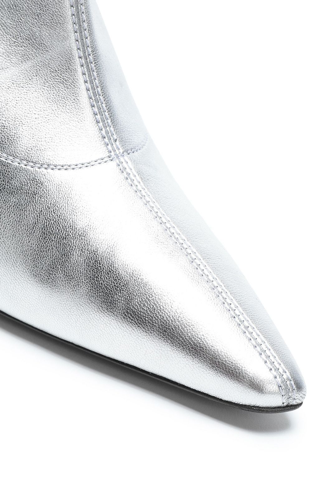 GIUSEPPE ZANOTTI Metallic stretch-leather ankle boots