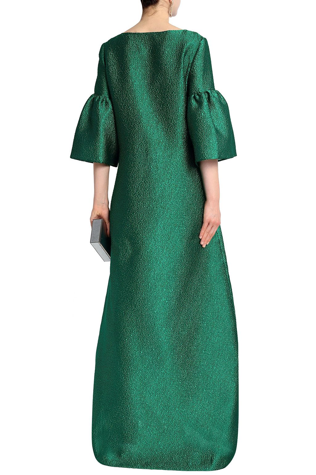 REEM ACRA Gathered mikado gown