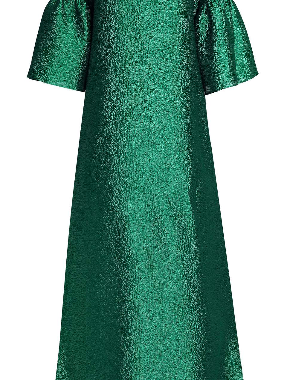 fluted jacquard gown