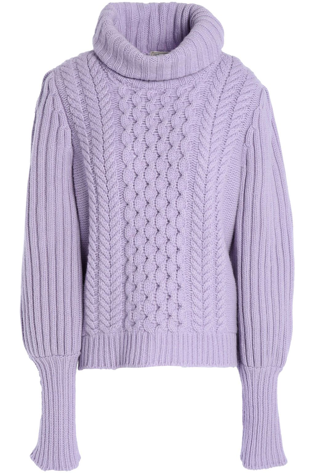 lilac cable knit sweater