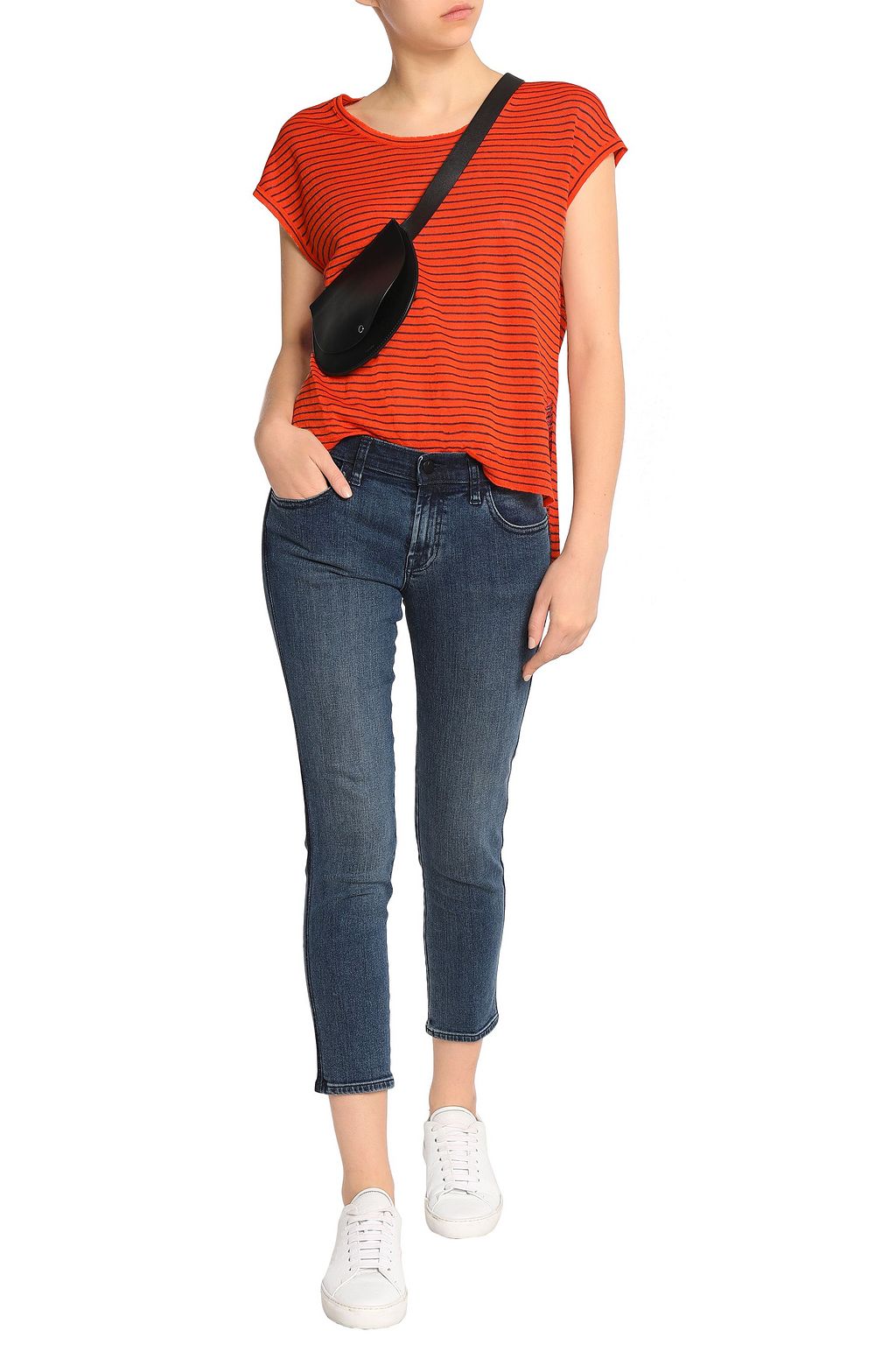 J BRAND Cropped low-rise skinny jeans