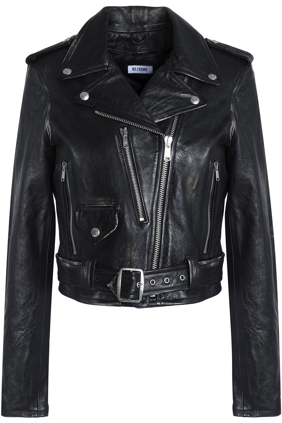 levi's black leather jacket