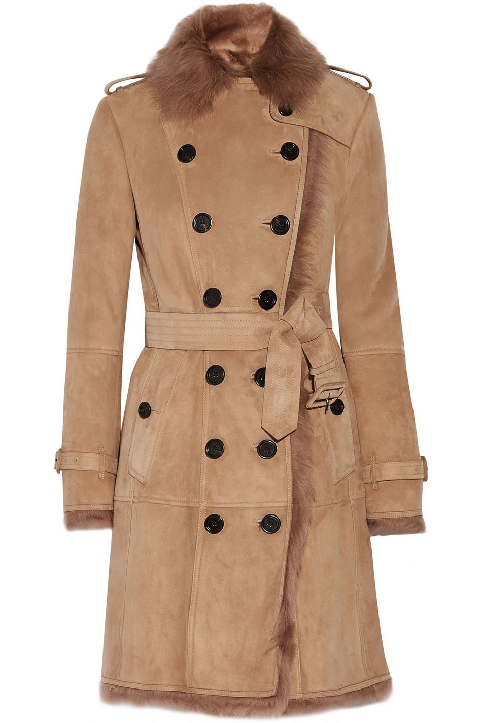 burberry shearling coat sale