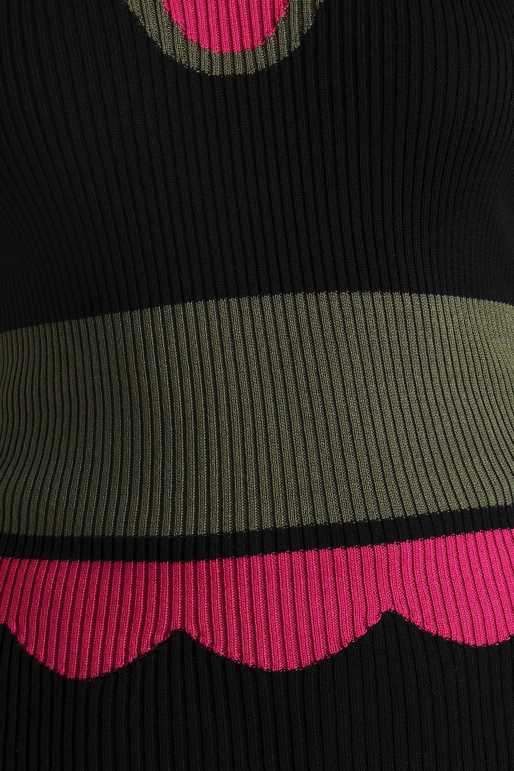 REDVALENTINO Ribbed cotton top