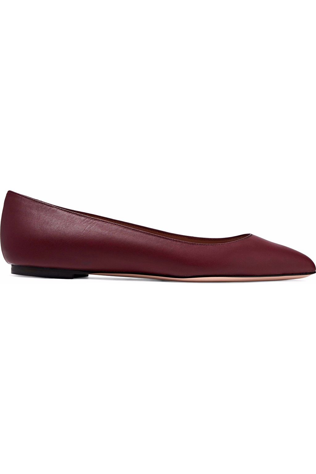 burgundy pointed flats