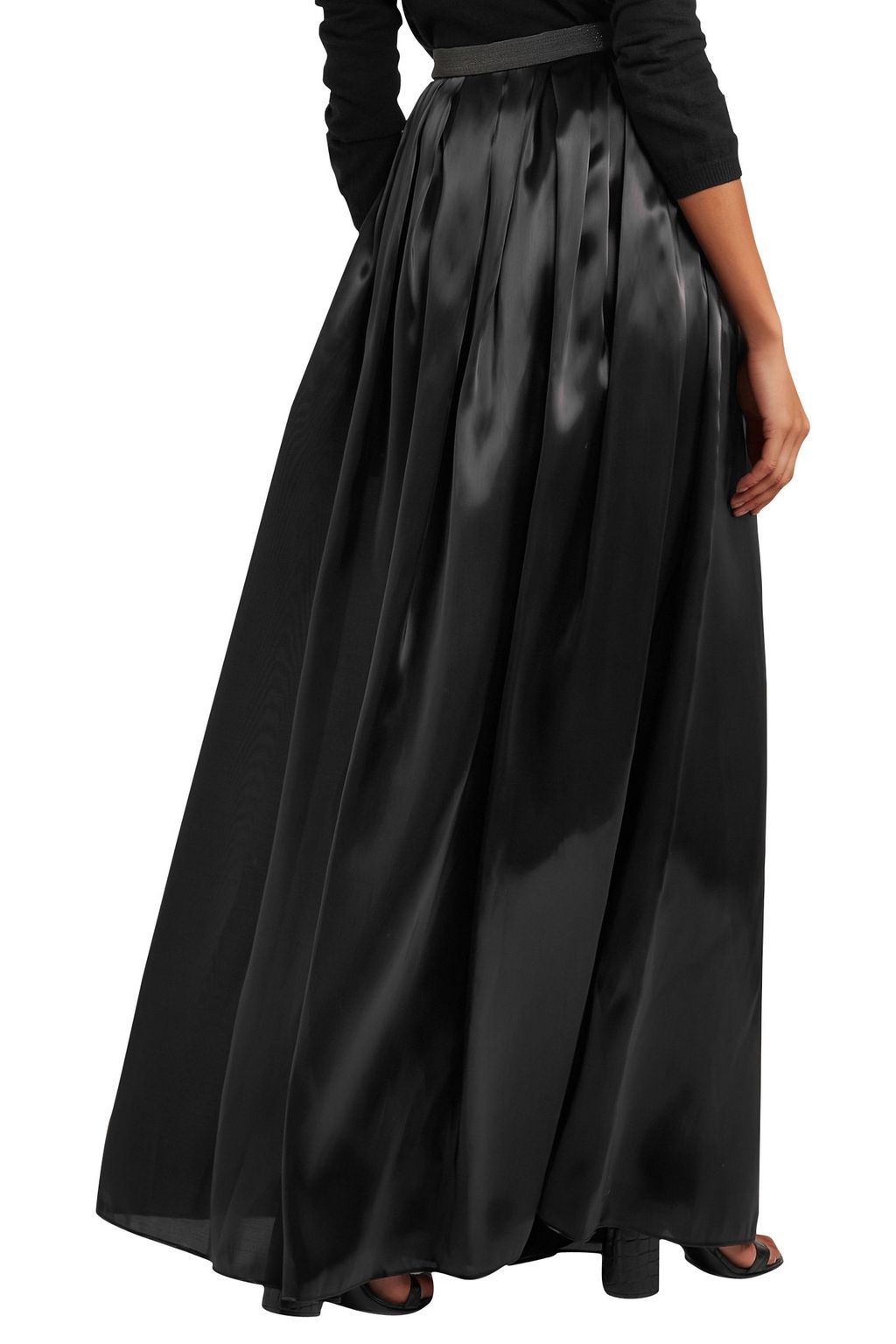 BRUNELLO CUCINELLI Pleated organza maxi skirt