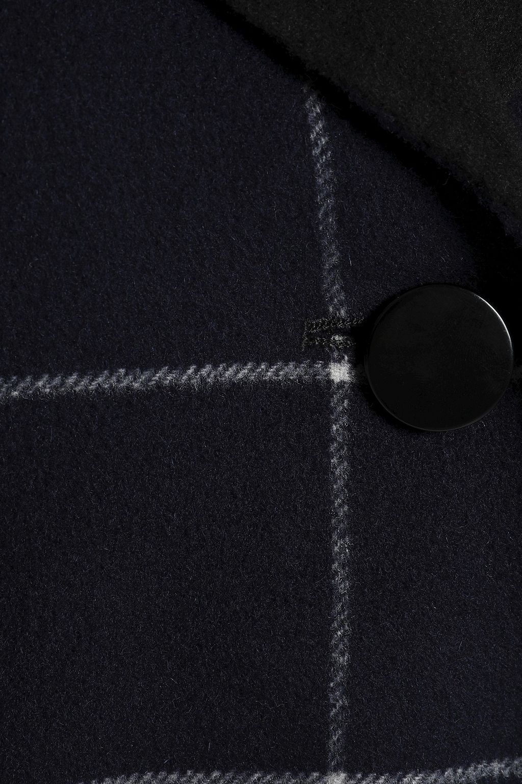 CLAUDIE PIERLOT Belted checked wool-blend felt coat