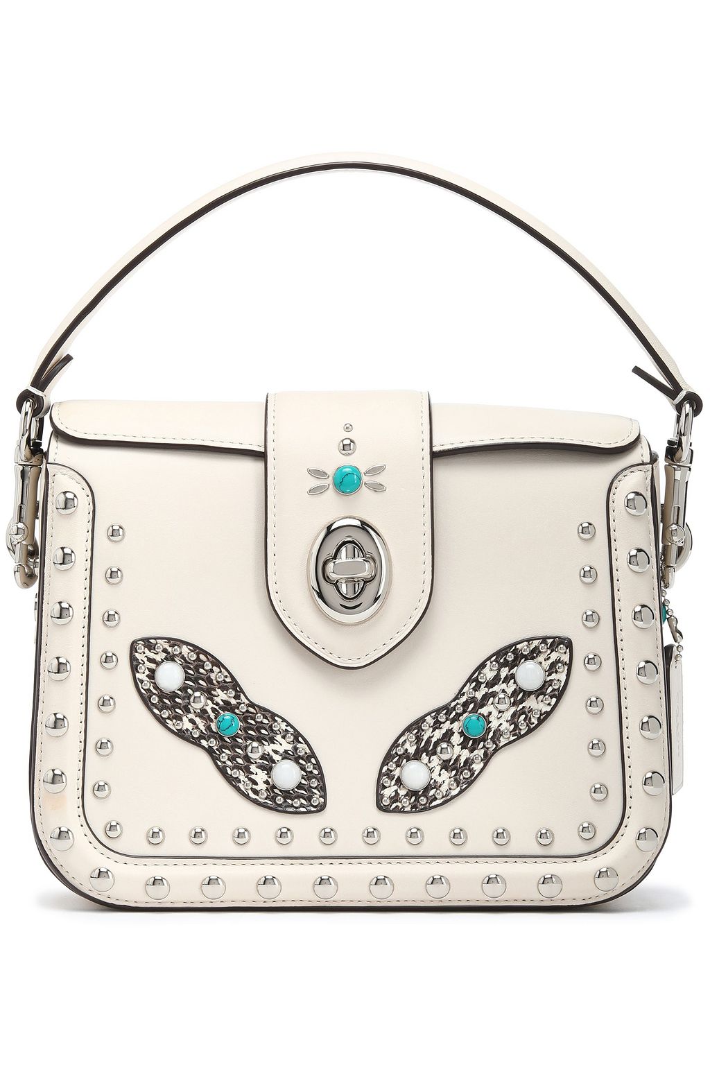 COACH Embellished leather shoulder bag