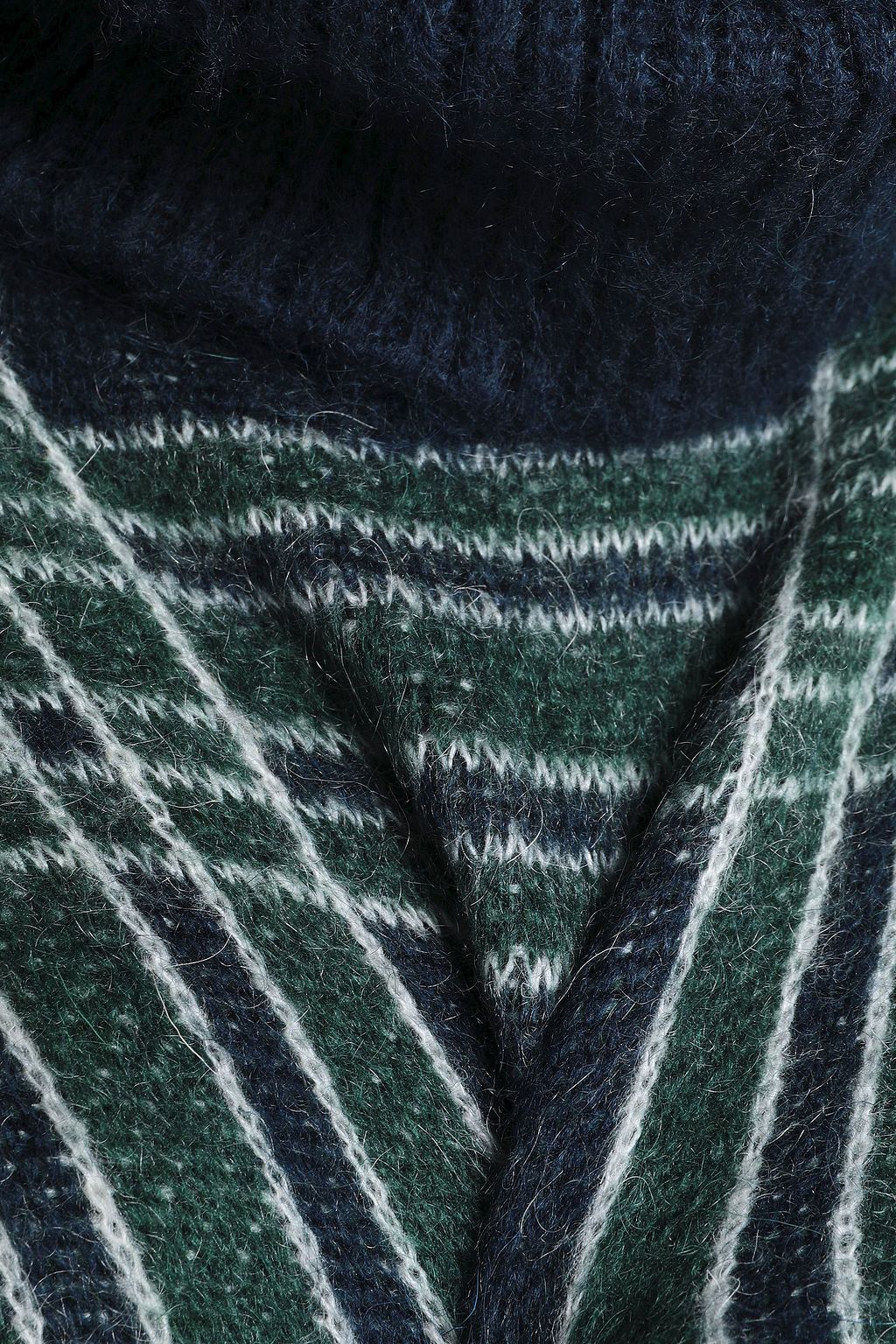 CLAUDIE PIERLOT Checked knitted turtleneck sweater