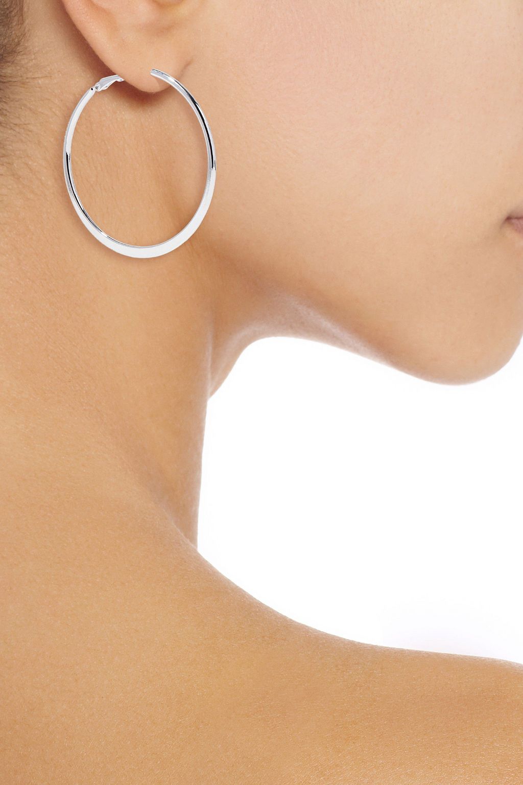 KENNETH JAY LANE Silver-tone hoop earrings