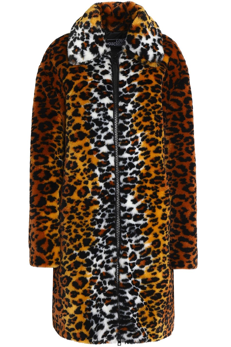 moschino faux fur coat