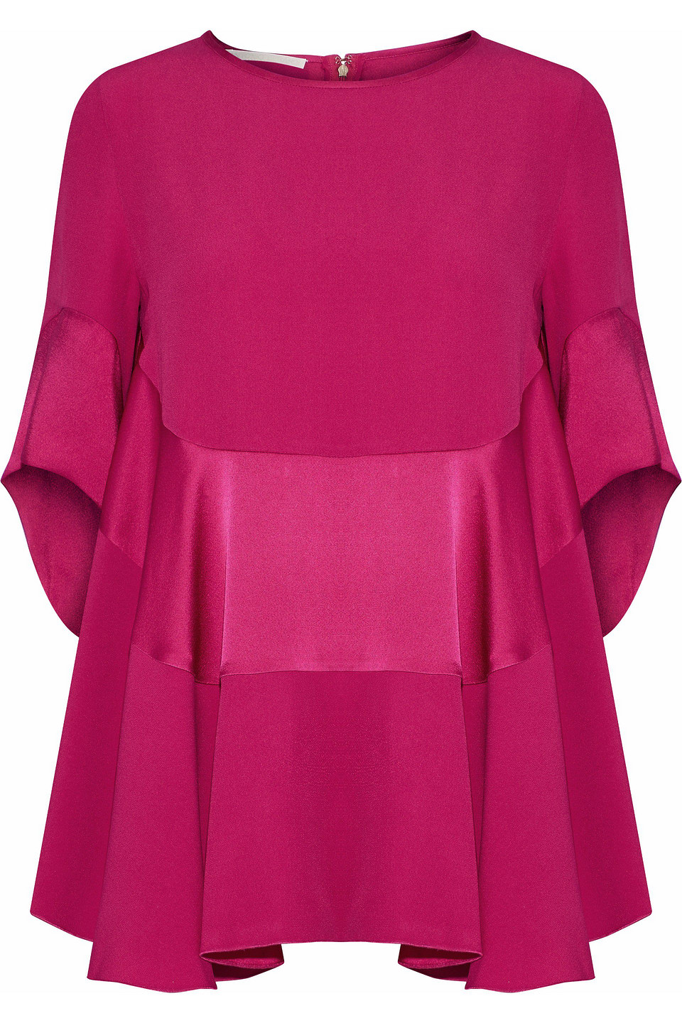 antonio berardi - draped satin-paneled crepe blouse - pink - it 42