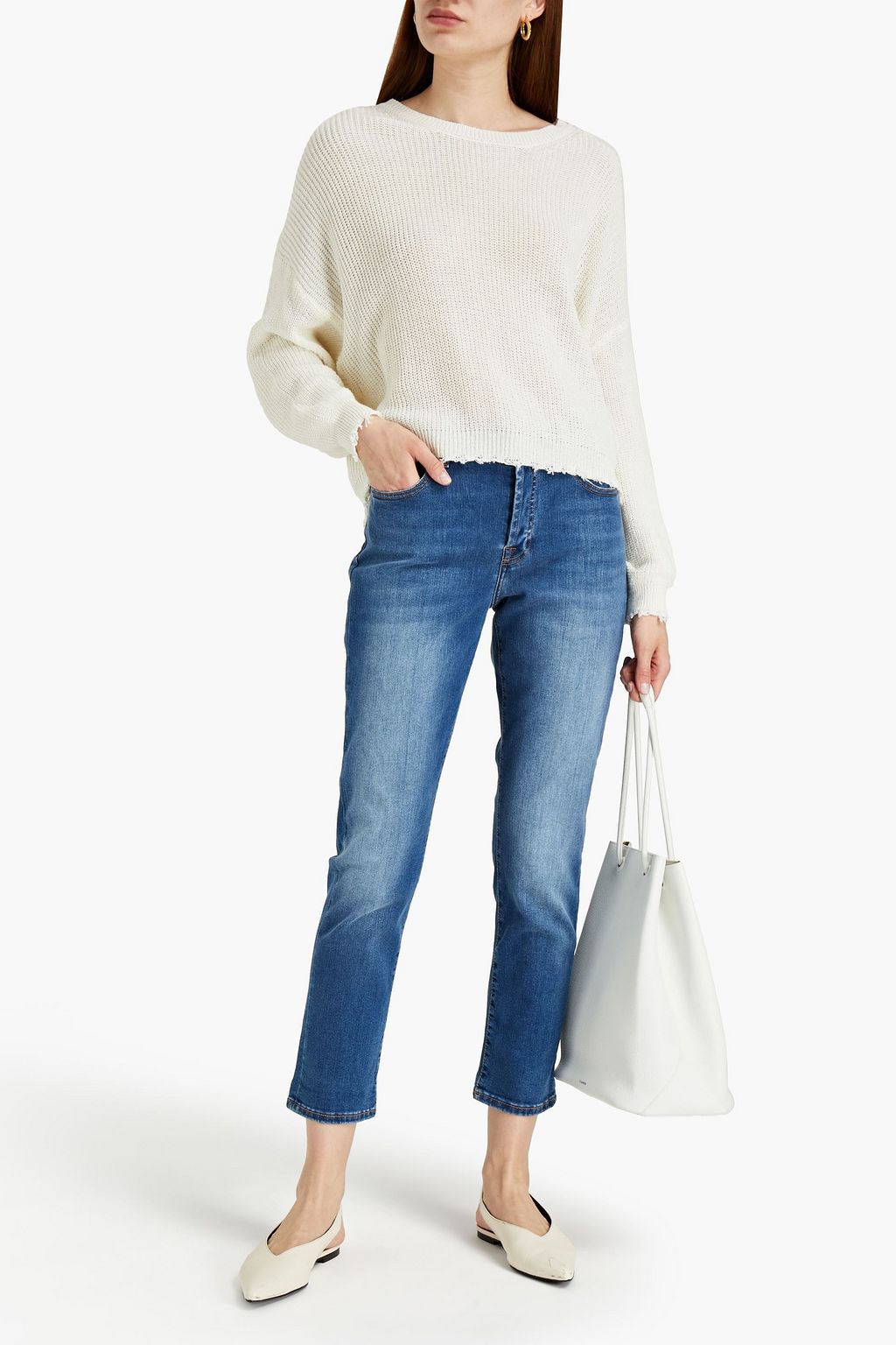 7 FOR ALL MANKIND Asher cropped high-rise boyfriend jeans