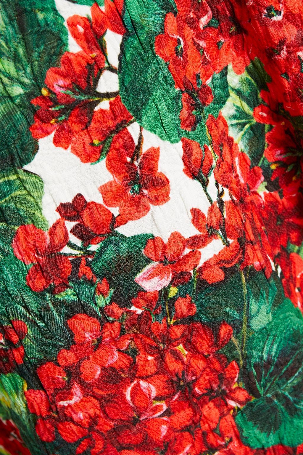 DOLCE&GABBANA フローラルプリントコットン混ジャカード ミニワンピース