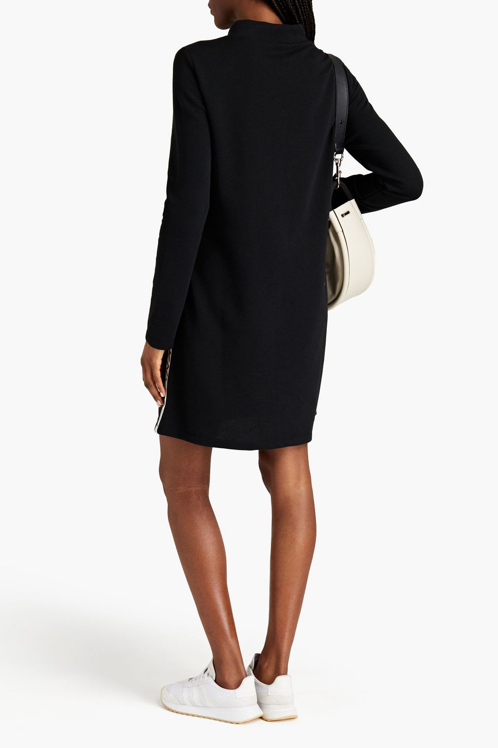 DKNY French cotton-blend terry mini dress