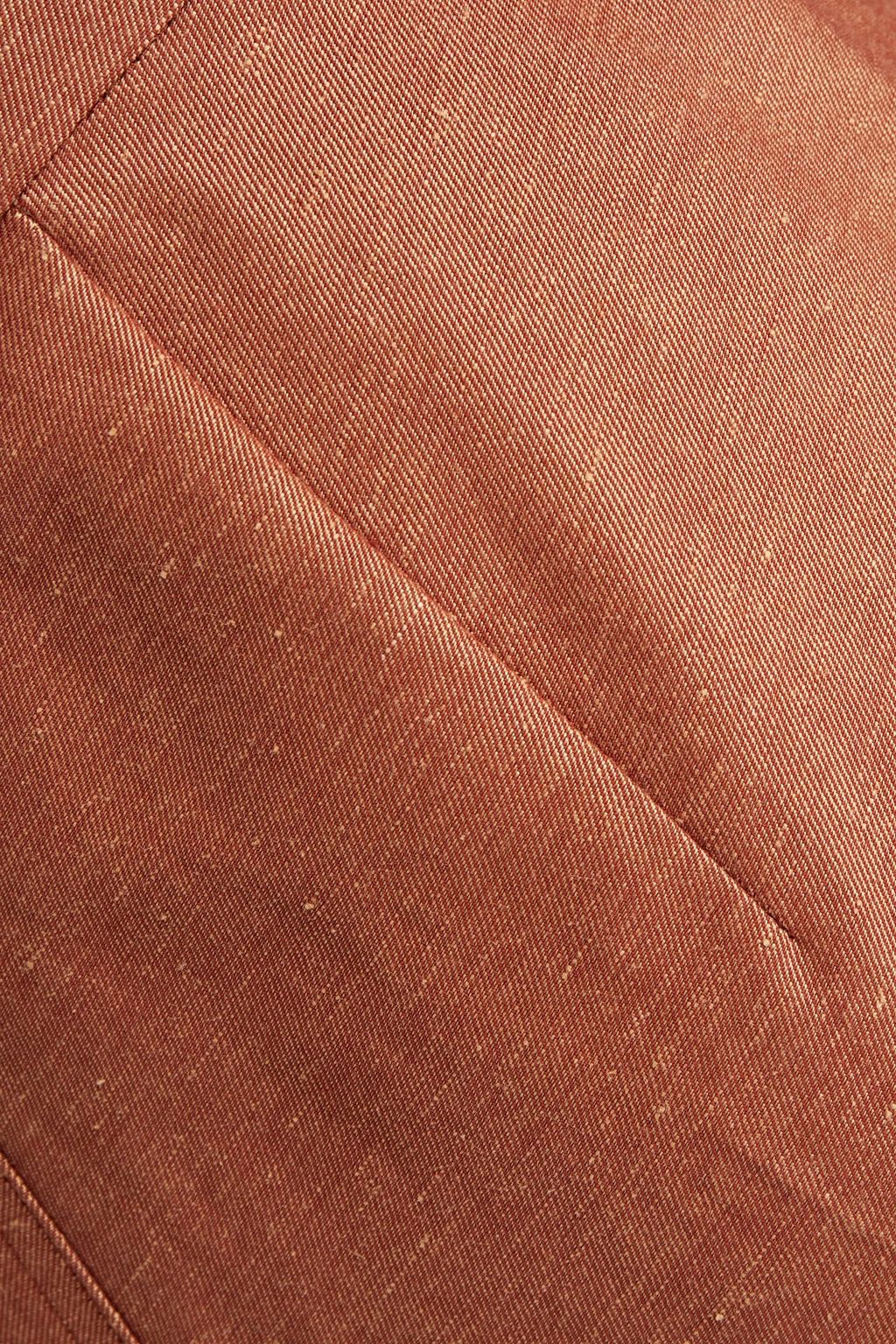 VANESSA BRUNO Cropped cotton and linen-blend twill wide-leg pants