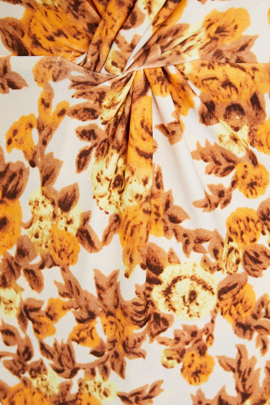 SIMKHAI Ingrid gathered floral-print swimsuit