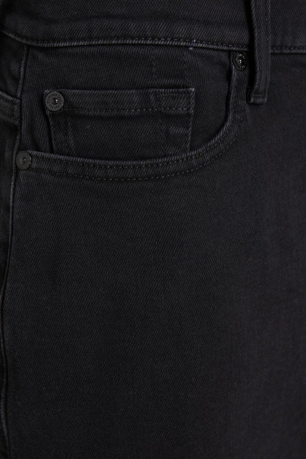 7 FOR ALL MANKIND Keira asymmetric frayed denim mini skirt