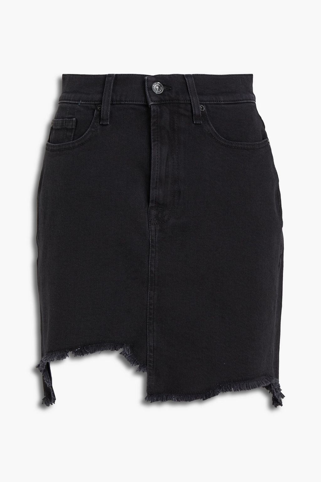 black ripped jean skirt