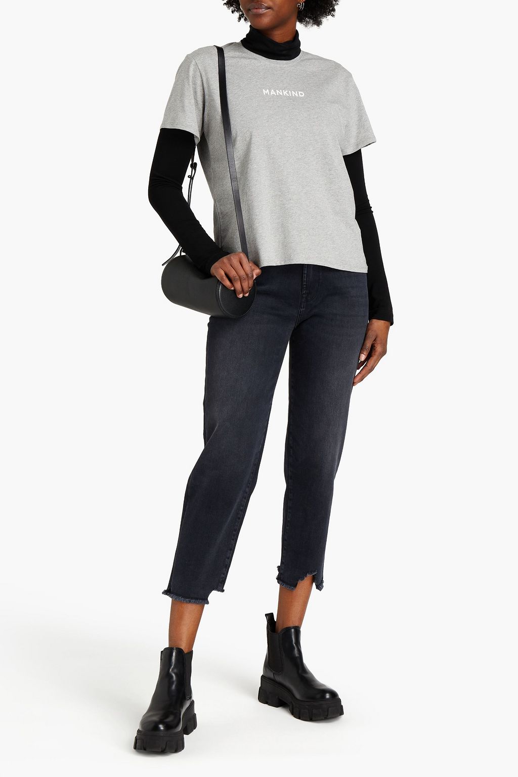 7 FOR ALL MANKIND Printed cotton-jersey T-shirt